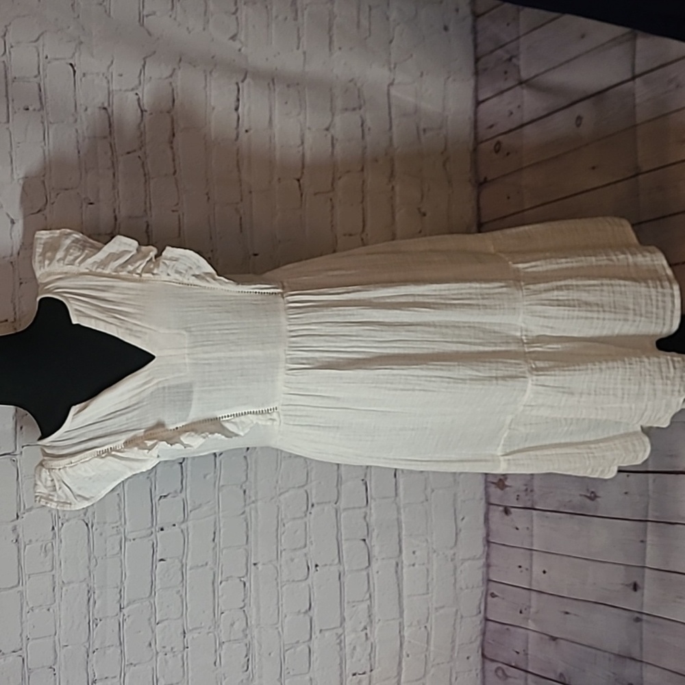 White Cotton size small Dress Cottage Core Beach Simple Spirit of Grace